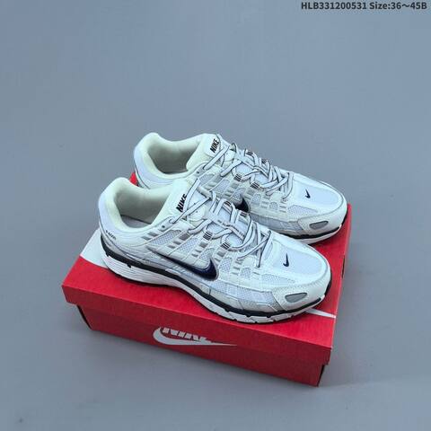 Nike P-6000 White Light Blue Light Yellow Peach EU 36-45 Running Shoe - Unisex (BS-60053)