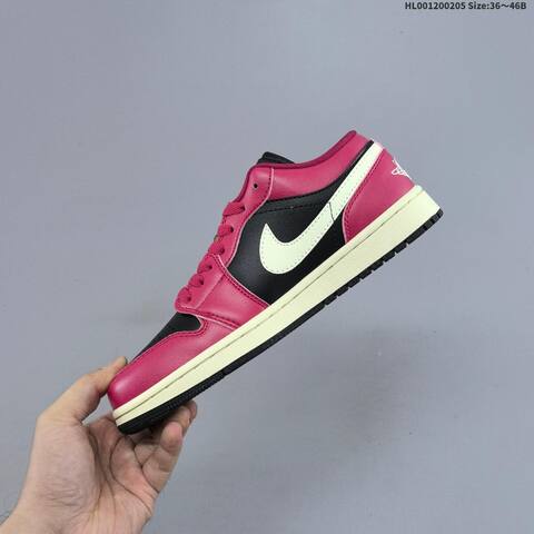 Air Jordan 1 Low Bred Black AIR JORDAN 1 Aj1 Lifestyle (BS-66691)