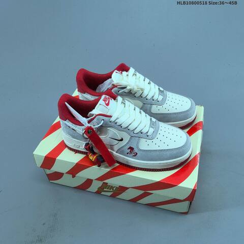 Nike Air Force 1 07 LV8 JJ2508 Sail Navy Red White Black EU 36-45 Sneaker - Unisex (BS-60273)