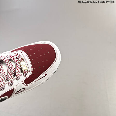 Nike Air Force 1 07 Low HV5999 White Dark Red Black EU 36-45 Sneaker - Unisex (BS-63407)