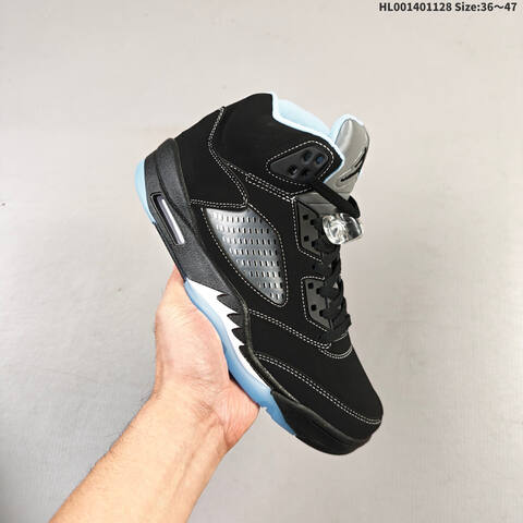 Air Jordan 5 Retro Black University Blue Replica AIR JORDAN 5 Aj5 Lifestyle (BS-67638)