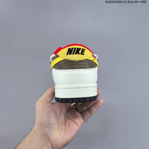 Nike Dunk SB Low White Red Yellow Black Brown EU 36-45 Skate Shoe - Unisex (BS-62036)