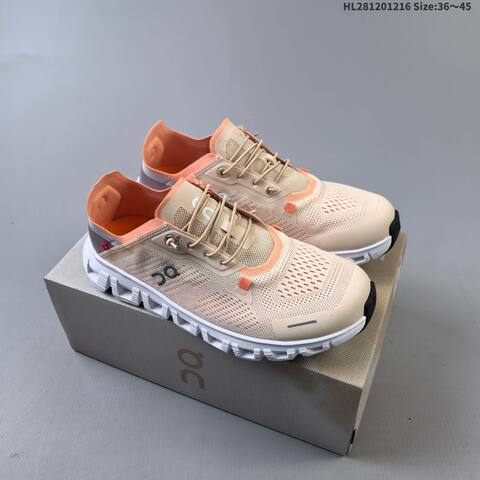 On Cloud 6 Coast Beige Orange White EU 36-45 Running Shoe Running Sneakers - Unisex BS-69739