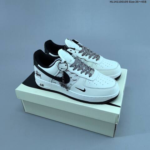 Nike Air Force 1 07 White Dark Green Dark Grey Red EU 36-45 Sneaker - Unisex (BS-62120)