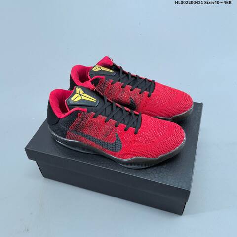 Nike Kobe 11 Elite Low Achilles Heel Red Black Gold Dark Grey EU 40-46 Basketball Shoe - Men's (BS-60598)