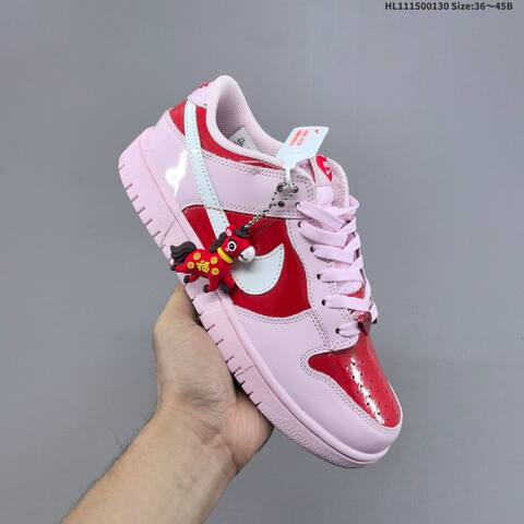 Nike SB Dunk Low Light Pink Red White EU 36-45 Skate Shoe - Unisex (BS-61632)