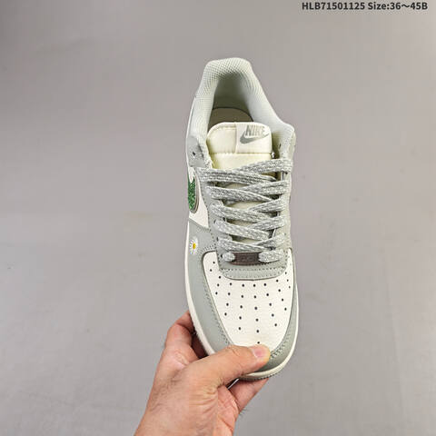 Nike Air Force 1 07 Low Light Grey Off White EU 36-45 Sneaker - Unisex (BS-63107)