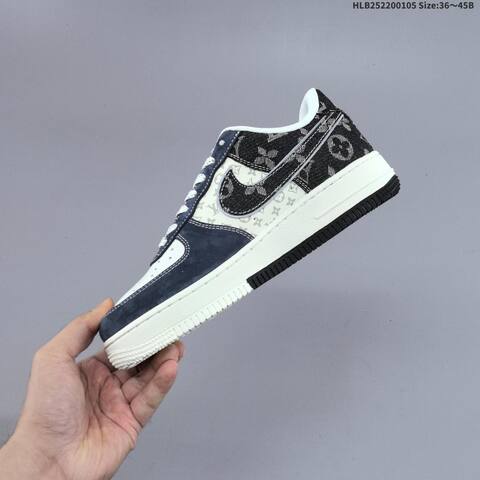 Nike Air Force 1 07 LV8 Navy Off White Black Red EU 36-45 Sneaker - Unisex (BS-62227)