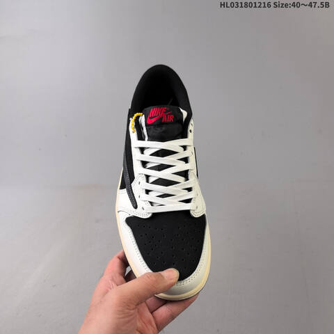 Travis Scott x Air Jordan 1 Low Medium Olive 5 0 AIR JORDAN 1 Aj1 Lifestyle (BS-67413)