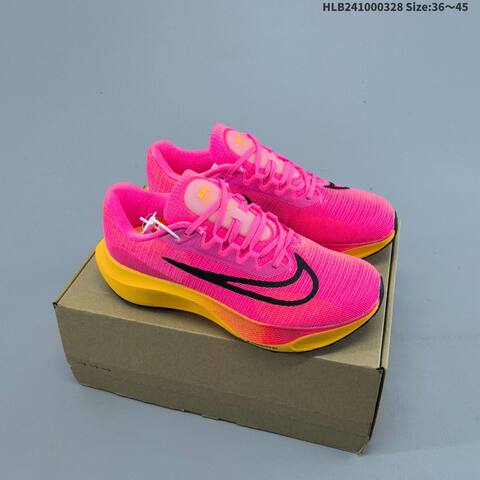 Nike Zoom Fly 5 Flyknit White Black Neon Pink Neon Green Blue EU 36-45 Running Shoe - Unisex (BS-61074)