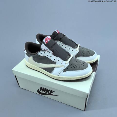 Travis Scott x Air Jordan 1 Low Reverse Mocha 3 0 AIR JORDAN 1 Aj1 Lifestyle (BS-66650)