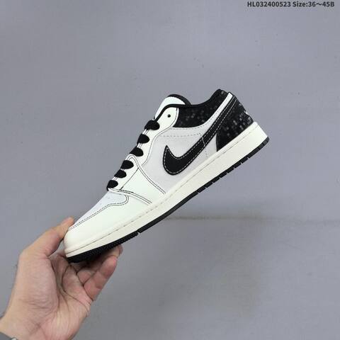 Jordan Air Jordan 1 Low White Black Grey Red EU 36-45 Sneaker - Unisex (BS-60181)