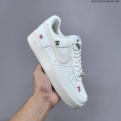 Nike Air Force 1 07 Low Join Forces IQ1143 100 Off White Light Beige Red Yellow EU 36 45 Sneaker EU 36-45 - Unisex (BS-61826)