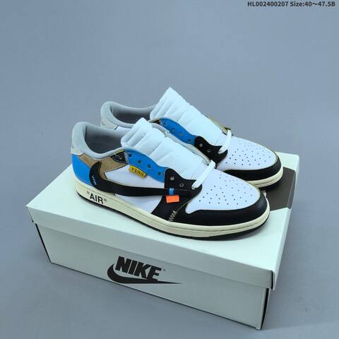 Travis Scott x Off White x Air Jordan 1 Low AIR JORDAN 1 Aj1 Lifestyle (BS-66670)