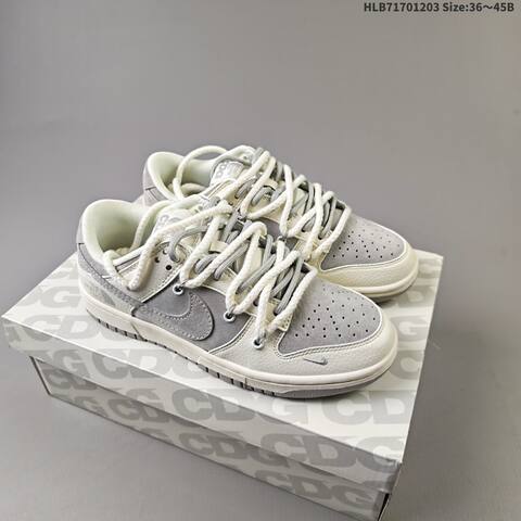 Nike Dunk SB Low Off White Light Gray Dark Gray Red EU 36-45 Skate Shoe - Unisex (BS-62857)