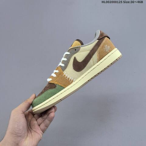 Zion Williamson x Air Jordan 1 Retro Low OG Voodoo AIR JORDAN 1 Aj1 Lifestyle (BS-66845)