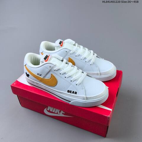 Nike Court Legacy CU4150-109 White Black Red Tan EU 36-45 Skate Shoe - Unisex (BS-62546)