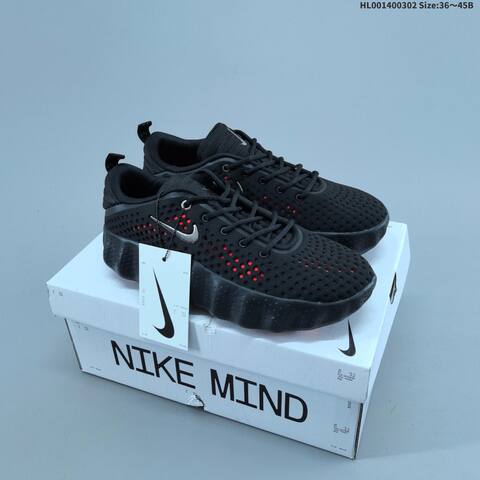 Nike Mind 002 Black Red Silver Light Gray White EU 36-45 Training Shoe - Unisex (BS-61483)