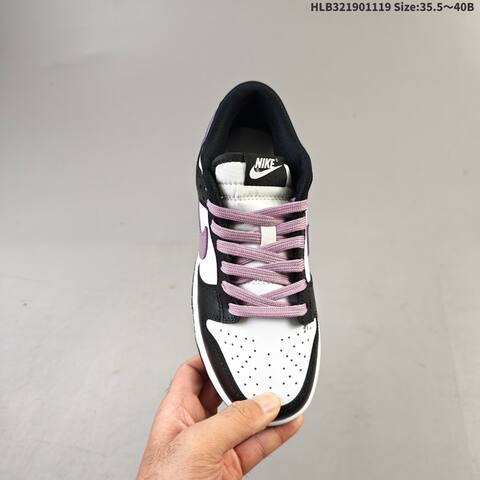 Nike Dunk Low Black White Light Purple EU 35 5-40 Skate Shoe - Unisex (BS-63443)