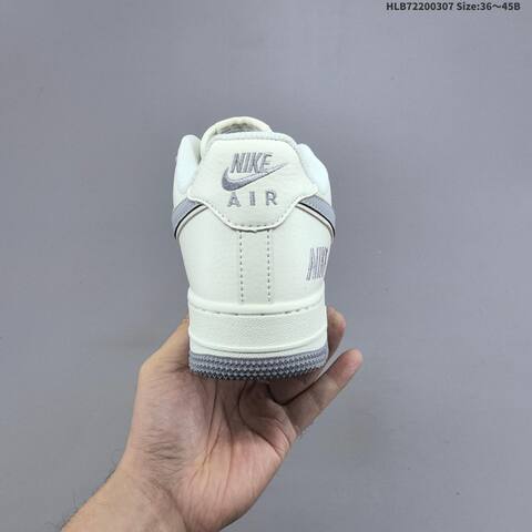 Nike Air Force 1 07 Low Off White Grey Yellow EU 36-45 Sneaker - Unisex (BS-61456)