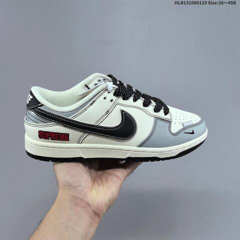 Nike Dunk Low Supreme Off White Grey Navy Blue EU 36-45 Skate Shoe - Unisex (BS-61893)