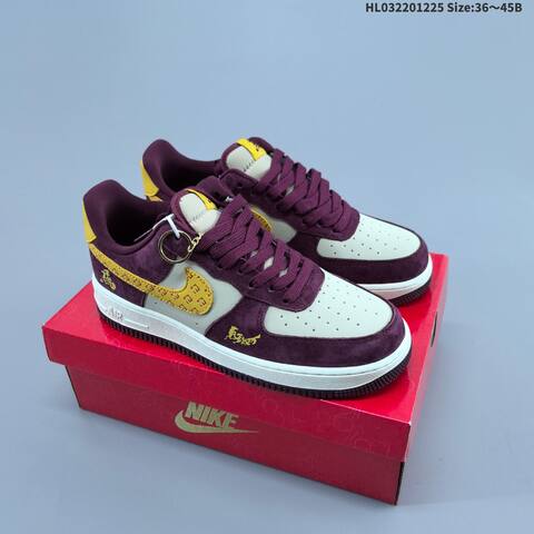 Nike Air Force 1 Low Off White Brown Navy EU 36-45 Sneaker - Unisex (BS-62468)