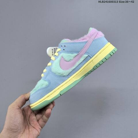 Nike SB Dunk Low Pro Light Blue Mint Green Pink Yellow Green EU 36-42 Skate Shoe - Unisex (BS-61340)