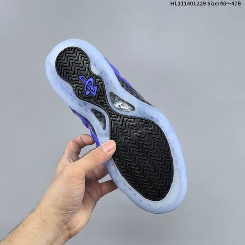 Nike Air Foamposite One Black Royal Blue Ice Blue EU 40-47 Basketball Shoe - Men's (BS-62337)