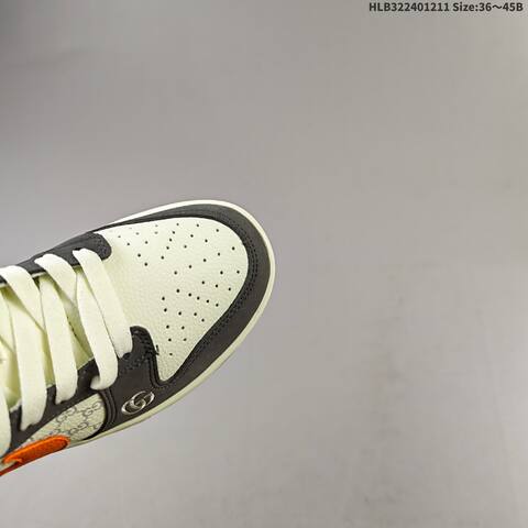 Nike SB Dunk Low Retro DIY Off White Dark Grey Orange Beige EU 36-45 Skate Shoe - Unisex (BS-62767)