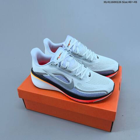 Nike Air Zoom Pegasus 42 White Purple Black Neon Green Orange EU 40-45 Running Shoe - Men's (BS-61495)