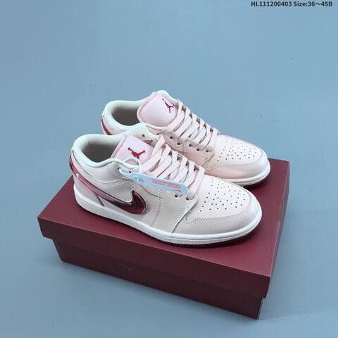 Air Jordan 1 Low Valentine s Day AIR JORDAN 1 Aj1 Lifestyle (BS-66335)