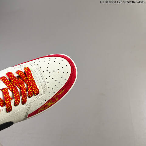 Nike Court Vision Low DIY White Red Black Yellow EU 36-45 Skate Shoe - Unisex (BS-63102)