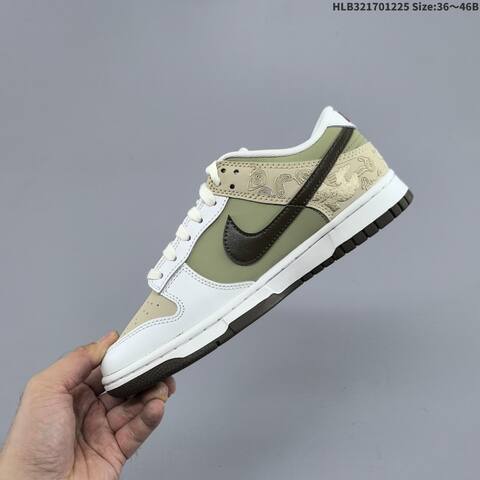 Nike Dunk Low CNY White Beige Olive Green Brown EU 36-46 Skate Shoe - Unisex (BS-62463)