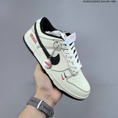Nike Dunk SB Low Supreme Off White Grey Black Red EU 36-45 Skate Shoe - Unisex (BS-60992)
