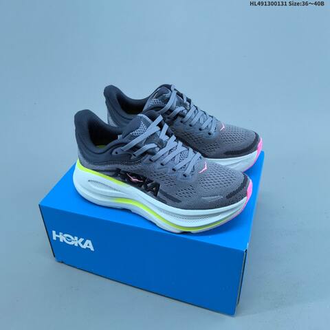 HOKA ONE ONE Bondi 9 Light Off White Mint Green Silver EU 36-40 Running Shoe Running Sneakers - Unisex (BS-69394)