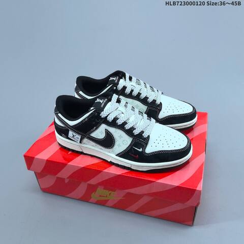 Nike SB Dunk Low Black White Red Grey EU 36-45 Skate Shoe - Unisex (BS-61876)