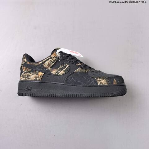 Nike Air Force 1 07 Black Brown Tan Olive Green White EU 36-45 Sneaker - Unisex (BS-62640)