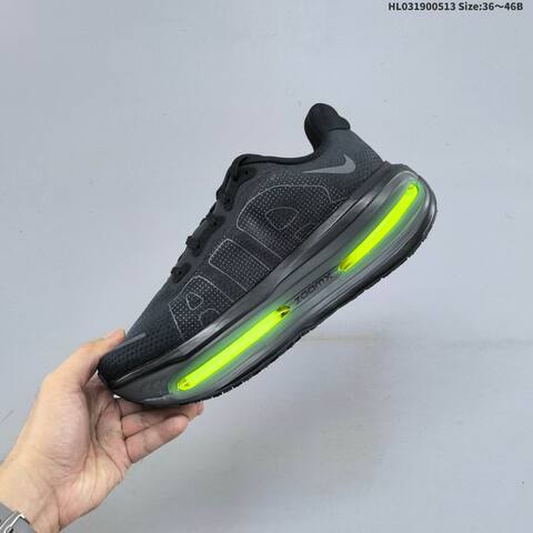 Nike Vomero Premium ReactX Air Zoom Black Dark Grey Neon Green EU 36-46 Running Shoe - Unisex (BS-60373)