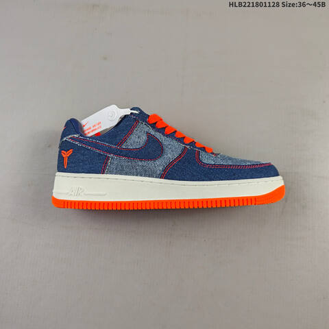 Nike Air Force 1 07 CW2288-111 Blue Orange White EU 36-45 Sneaker - Unisex (BS-62989)