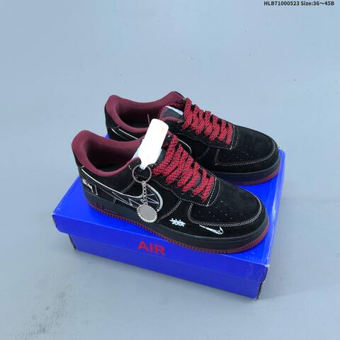 Nike Air Force 1 07 LX Dark Green Beige Burgundy White EU 36-45 Sneaker - Unisex (BS-60193)