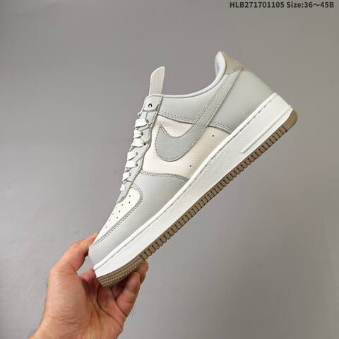 Nike Air Force 1 07 XJ9168 004 Light Grey Off White Brown White EU 36 45 Sneaker EU 36-45 - Unisex (BS-63882)