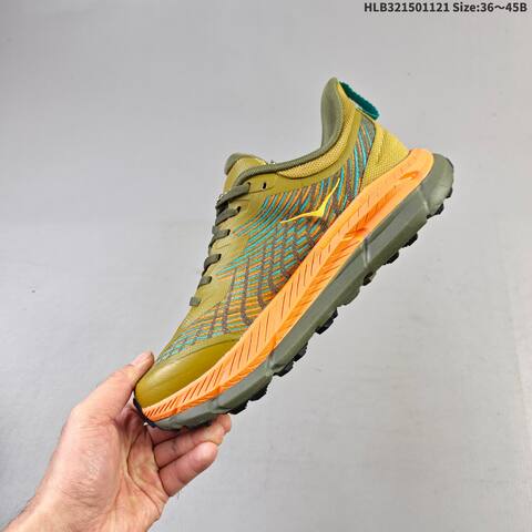 HOKA Mafate Speed 4 Olive Green Orange Blue Yellow EU 36-45 Trail Shoe Trail Running Sneakers - Unisex (BS-69456)