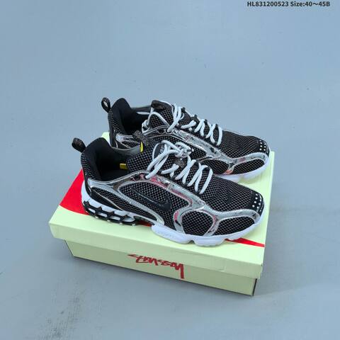 Nike Stussy x Air Zoom Spiridon Cage 2 Beige Black White EU 36 45 Sneaker EU 36-45 - Unisex (BS-60186)