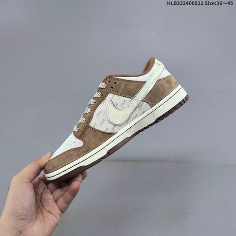 Nike SB Dunk Low Stussy Brown Beige White EU 36-45 Skate Shoe - Unisex (BS-60410)