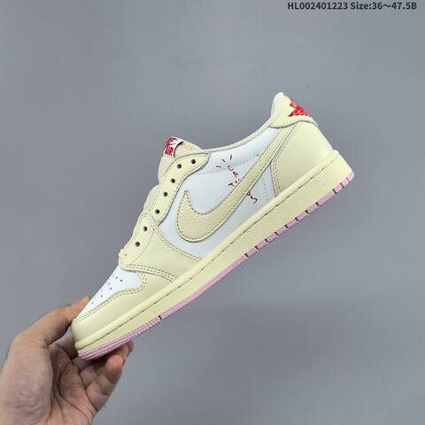 Travis Scott x Air Jordan 1 Low Velvet Brown AIR JORDAN 1 Aj1 Lifestyle (BS-67310)