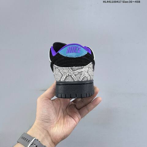 Nike Dunk SB Low Pro Black Grey Purple Blue EU 36-45 Skate Shoe - Unisex (BS-60663)