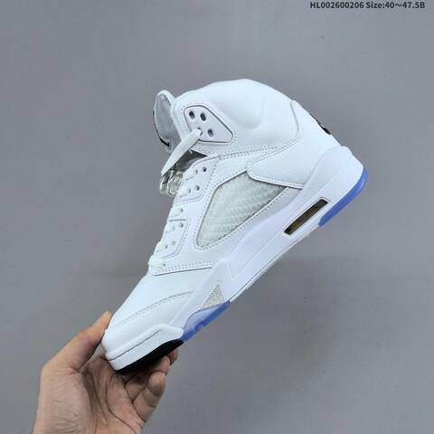 Air Jordan 5 Retro Metallic White Replica AIR JORDAN 5 Aj5 Lifestyle (BS-66682)