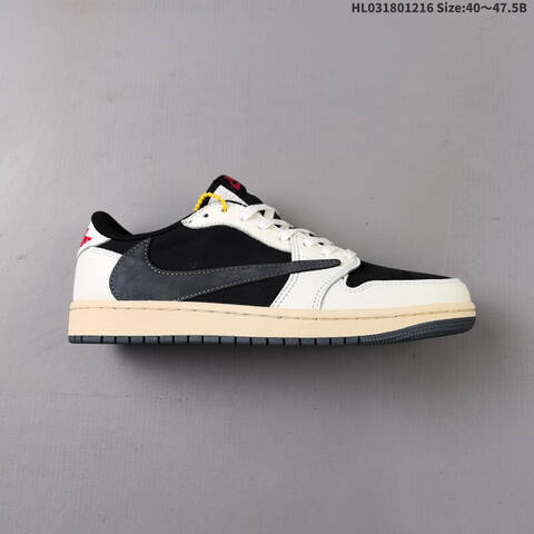 Travis Scott x Air Jordan 1 Low Medium Olive 5 0 AIR JORDAN 1 Aj1 Lifestyle (BS-67413)