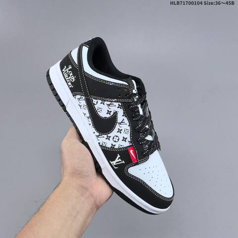 Nike SB Dunk Low Retro DIY LV Black White Light Green EU 36-45 Skate Shoe - Unisex (BS-62238)