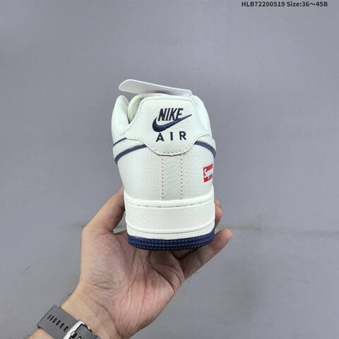 Nike Air Force 1 07 Low Supreme Off White Navy Blue Red EU 36-45 Sneaker - Unisex (BS-60254)